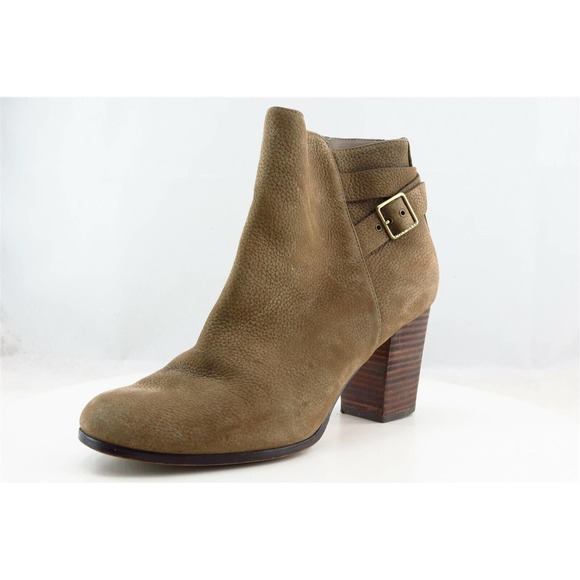 Cole Haan Short Boots Brown Leather Zip‎ Boots Women Sz 8.5 B - Picture 1 of 6